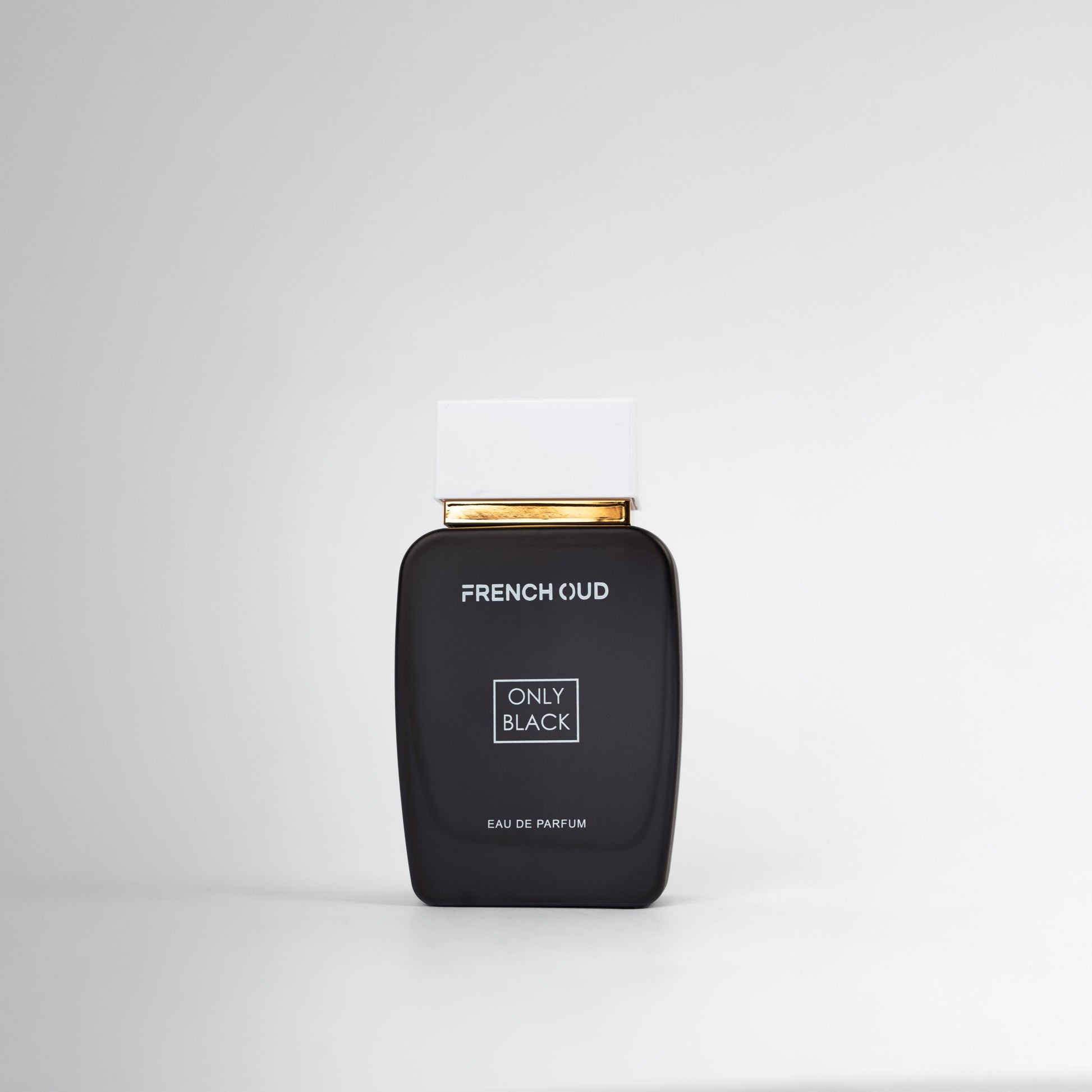 "ONLY BLACK men’s perfume bottle – citrus and herbal scent with lemon, juniper, basil, and sandalwood by Armondae"